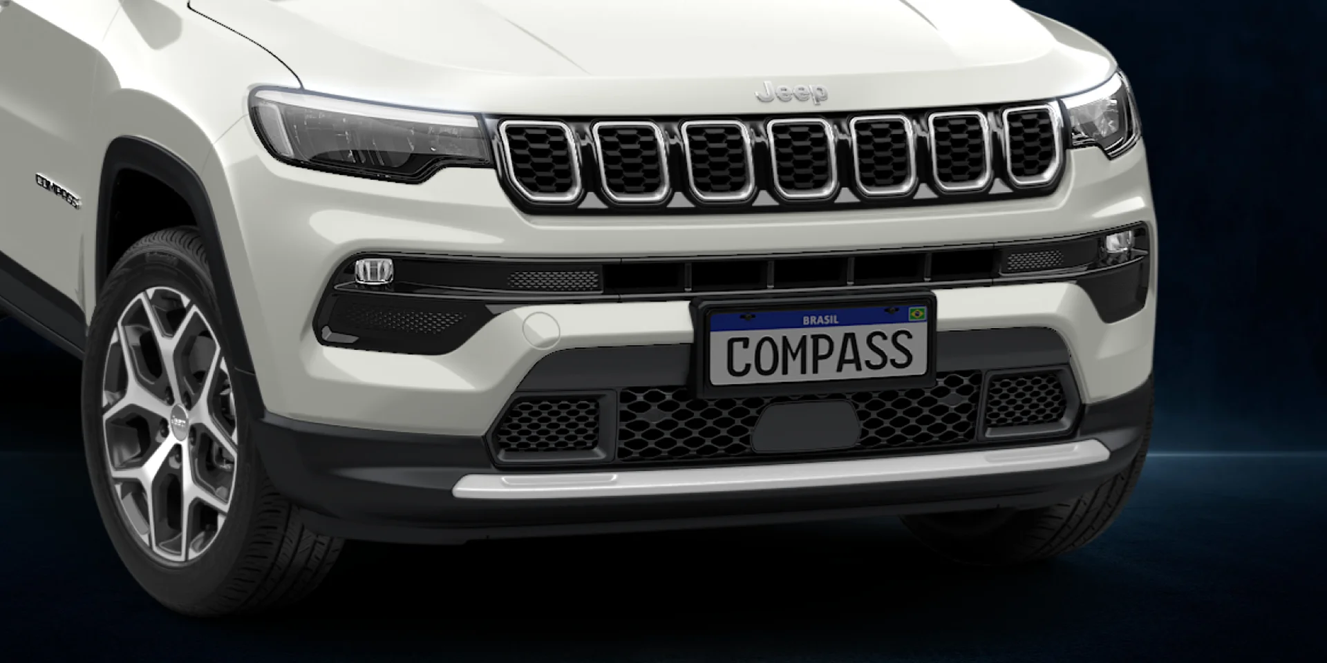 Detalhe externo do carro Compass Longitude 1.3