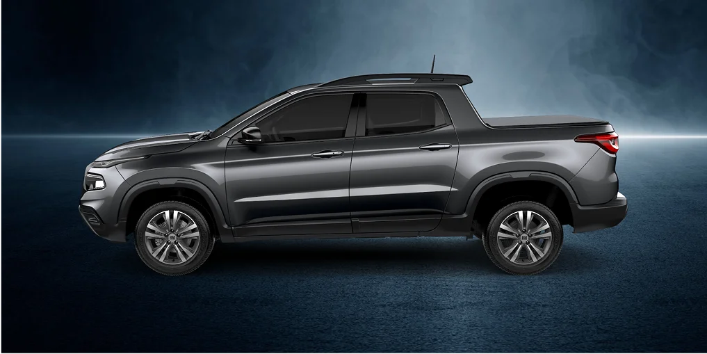 Detalhe externo lateral do carro Fiat Toro Freedom 1.3 2024